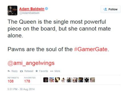 Adam Baldwin Gamergate tweet